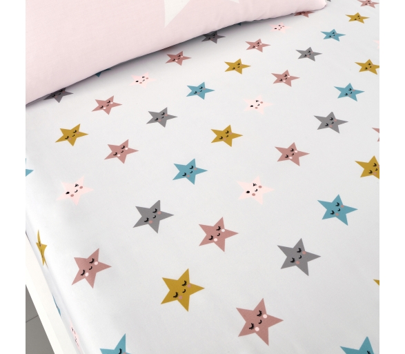 Happy Stars - Fitted Bed Sheets (Twin Pack)