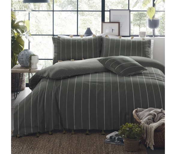 Delta Stripe - Slate Bedding