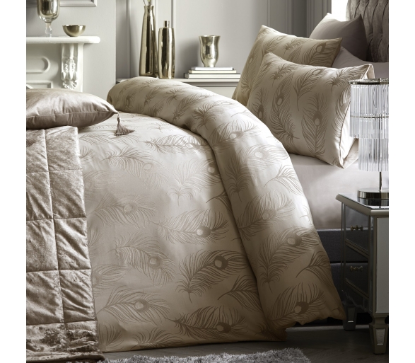 Peacock Throne Gold Duvet Cover Set
