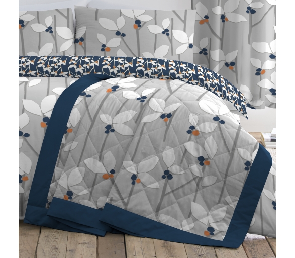 Malmo Floral - Blue Bedspread