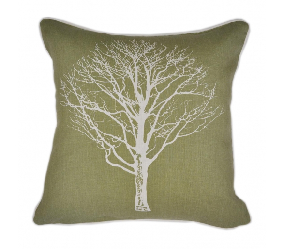 Woodland Trees - Green Cushion Cover