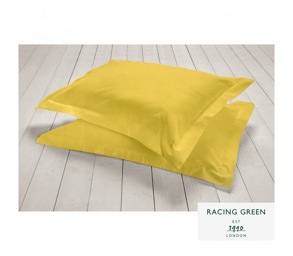 Racing Green - Ochre - Pair of Mock Oxford Pillowcases