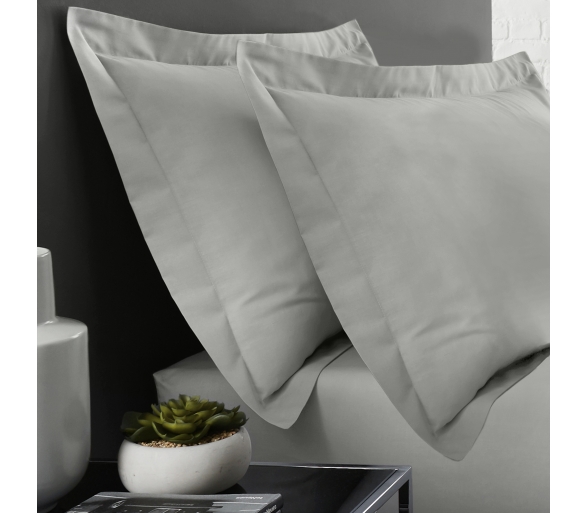 Grey - Oxford Pillowcase (Twin Pack)