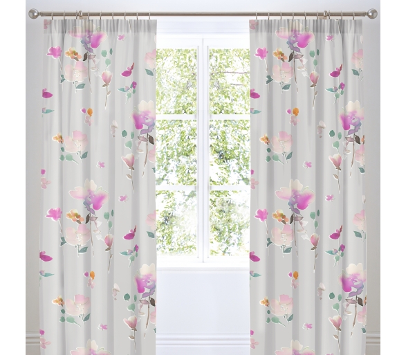 Jessica - Pink Pencil Pleat Curtains