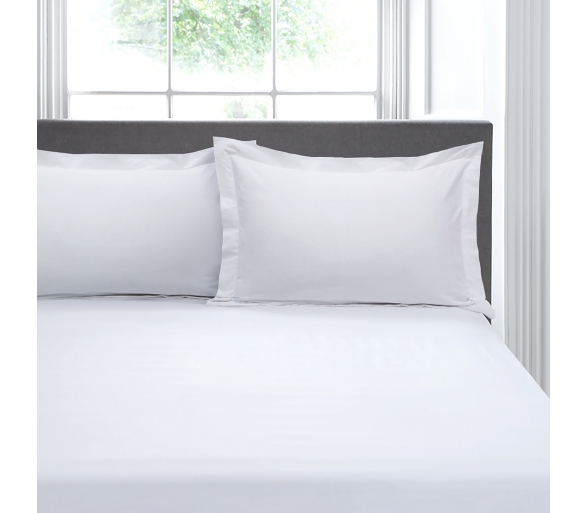 100% Cotton 400TC Pair of Oxford Pillowcases - White