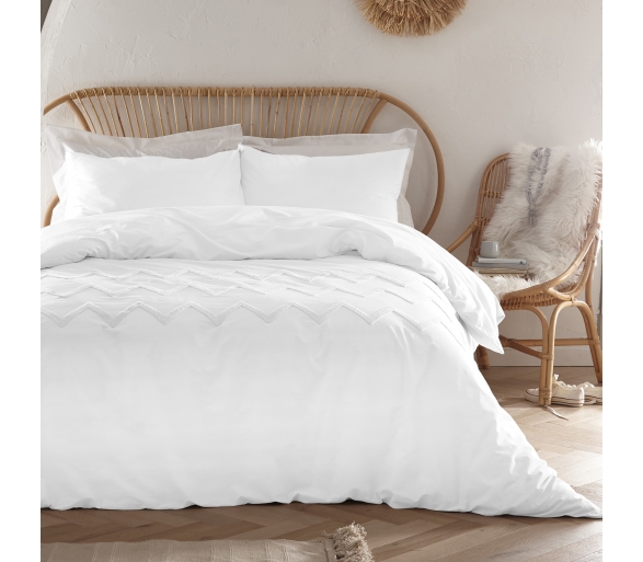 Chevron Tuft - White