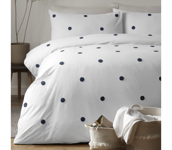 Dot Garden White & Navy