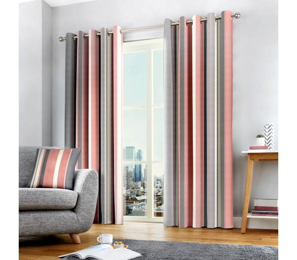 Whitworth Stripe - Blush Curtains