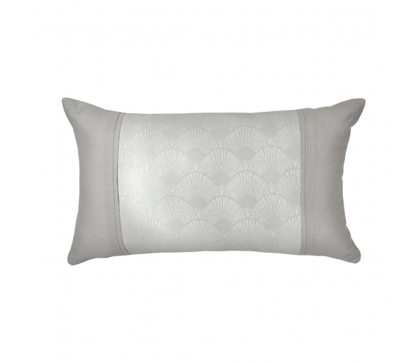 Nouveau Fan Silver - 30x50cm Filled Cushion
