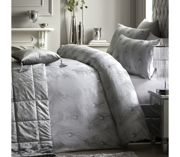 Silver Panache - White & Silver Duvet Cover Set
