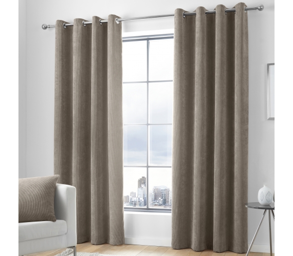Kilbride Cord - Linen Eyelet Curtains