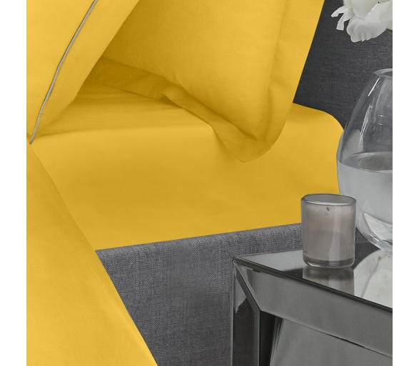 100% Cotton 28cm Deep Fitted Sheets - Ochre
