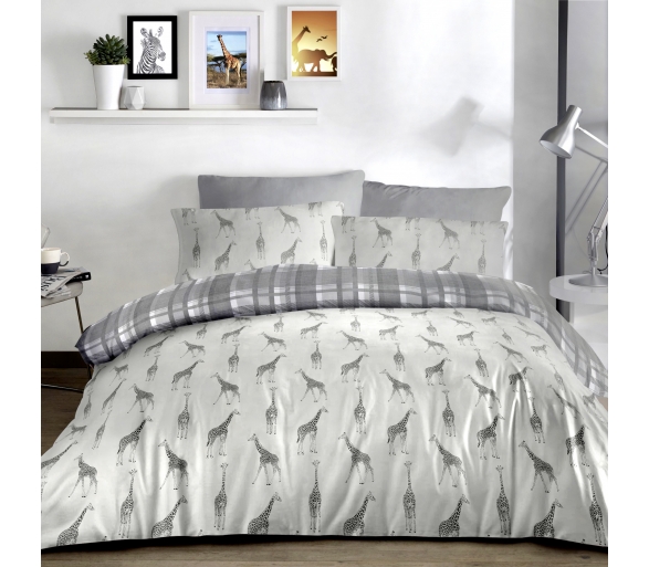 Giraffe - Charcoal Bedding