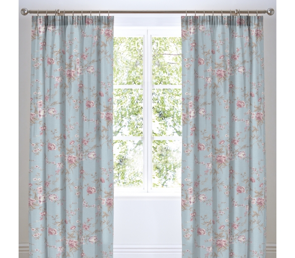 Saskia - Duck Egg Pencil Pleat Curtains