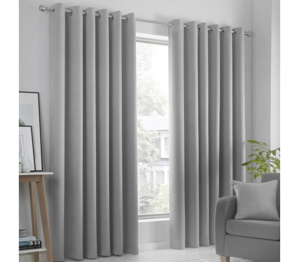 Strata - Silver Dimout Curtains