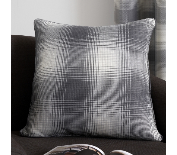 Lincoln Check - Grey Cushion Cover