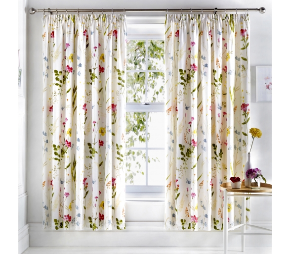 Spring Glade - Multicolour Pencil Pleat  Curtains