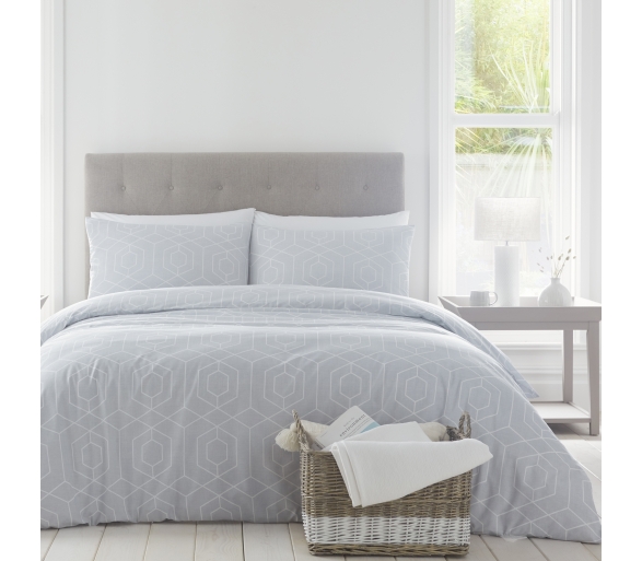 Greenwich - Duvet Set - Silver