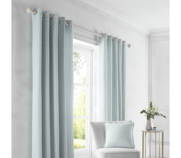 Tiffany - Duck Egg Eyelet Curtains